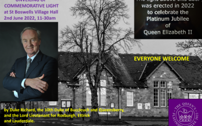 2nd June at 11-30, Duke of Buccleuch unveiling jubilee light