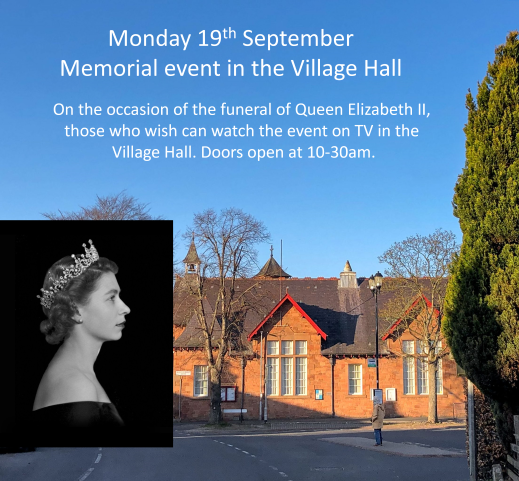 19th September, Queen’s funeral, commemorative event in the hall