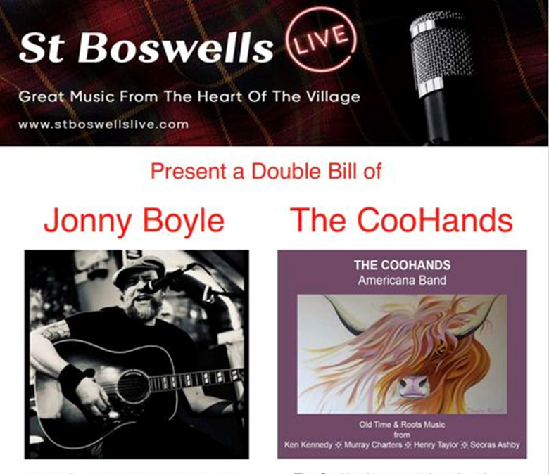 29th October DOUBLE BILL: Jonny Boyle & the Coohands