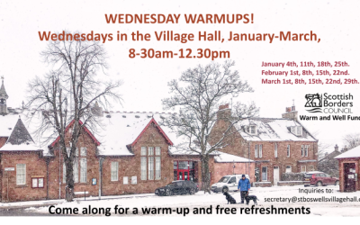 Our FIRST WEDNESDAY WARM-UP, 4th Jan. in the Village Hall