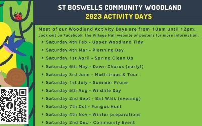 St Boswells Community Woodland 2023 activity days