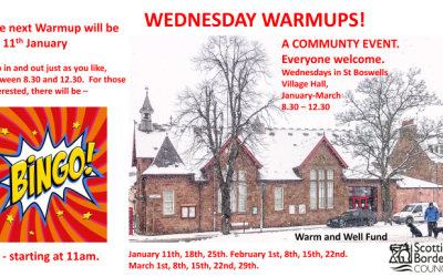 11th January, WEDNESDAY WARMUP in the hall