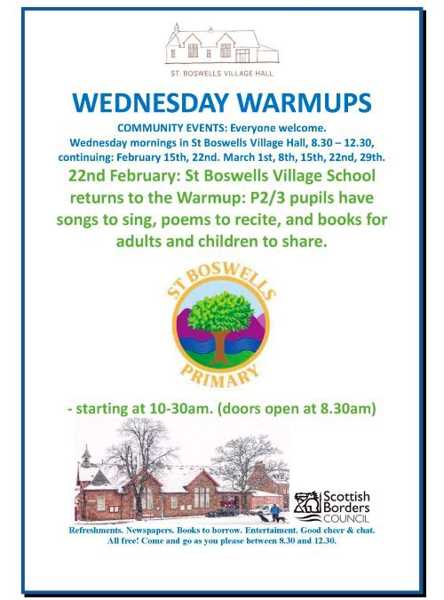 22nd February Warmup: St Boswells Village School returns