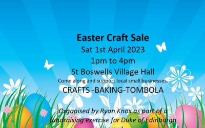 1st April: Easter Craft Sale in the hall