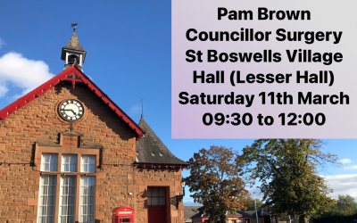 11th March: Councillor Surgery in the hall.