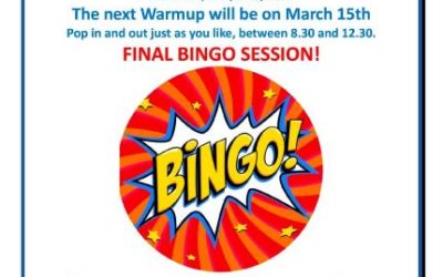 March 15th Wednesday Warmup, final bingo session