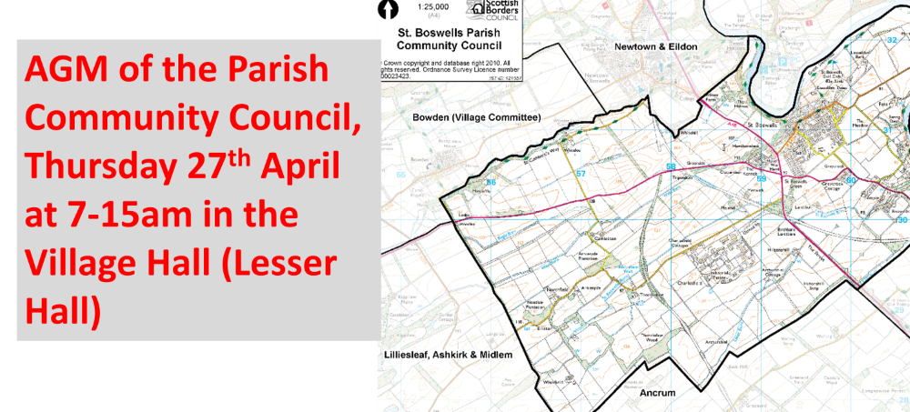 AGM, St Boswells Parish Community Council, Thursday 27th April