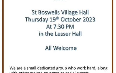 19th October: St Boswells Village Week AGM