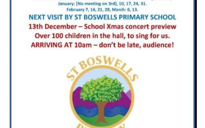 13 December: Special Wednesday Warmup, with St Boswells Primary School