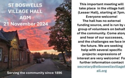 Village Hall AGM: 21 November