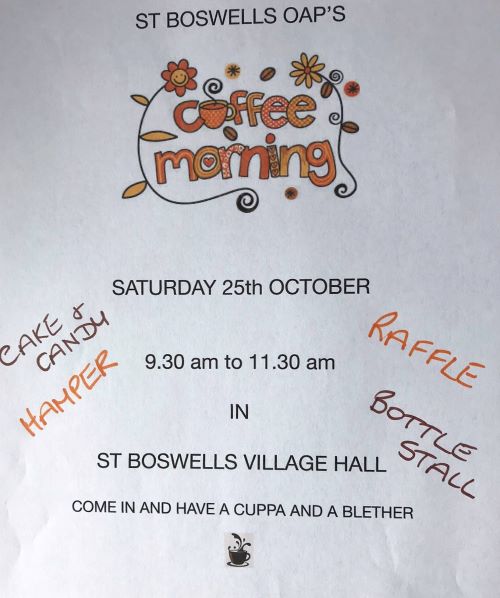 St Boswells OAP coffee morning, 25 October