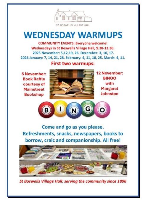 The first WEDNESDAY WARMUPS, 5 & 12th November