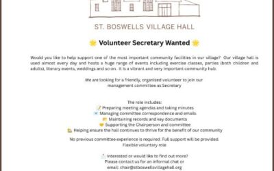 Volunteer Secretary sought for village hall committee